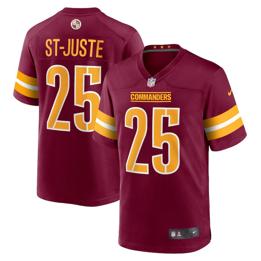 Men Washington Commanders #25 Benjamin St-Juste Nike Burgundy Player Game NFL Jersey->washington commanders->NFL Jersey